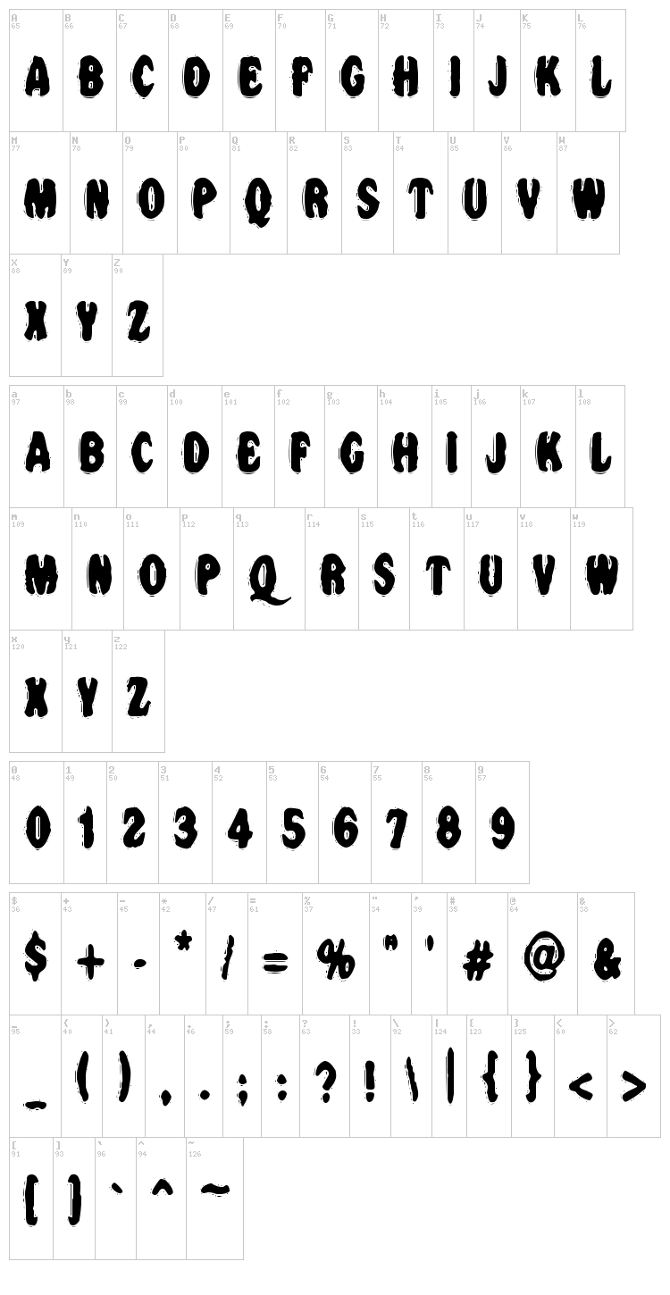 VTC Night of the dead corrupt font map